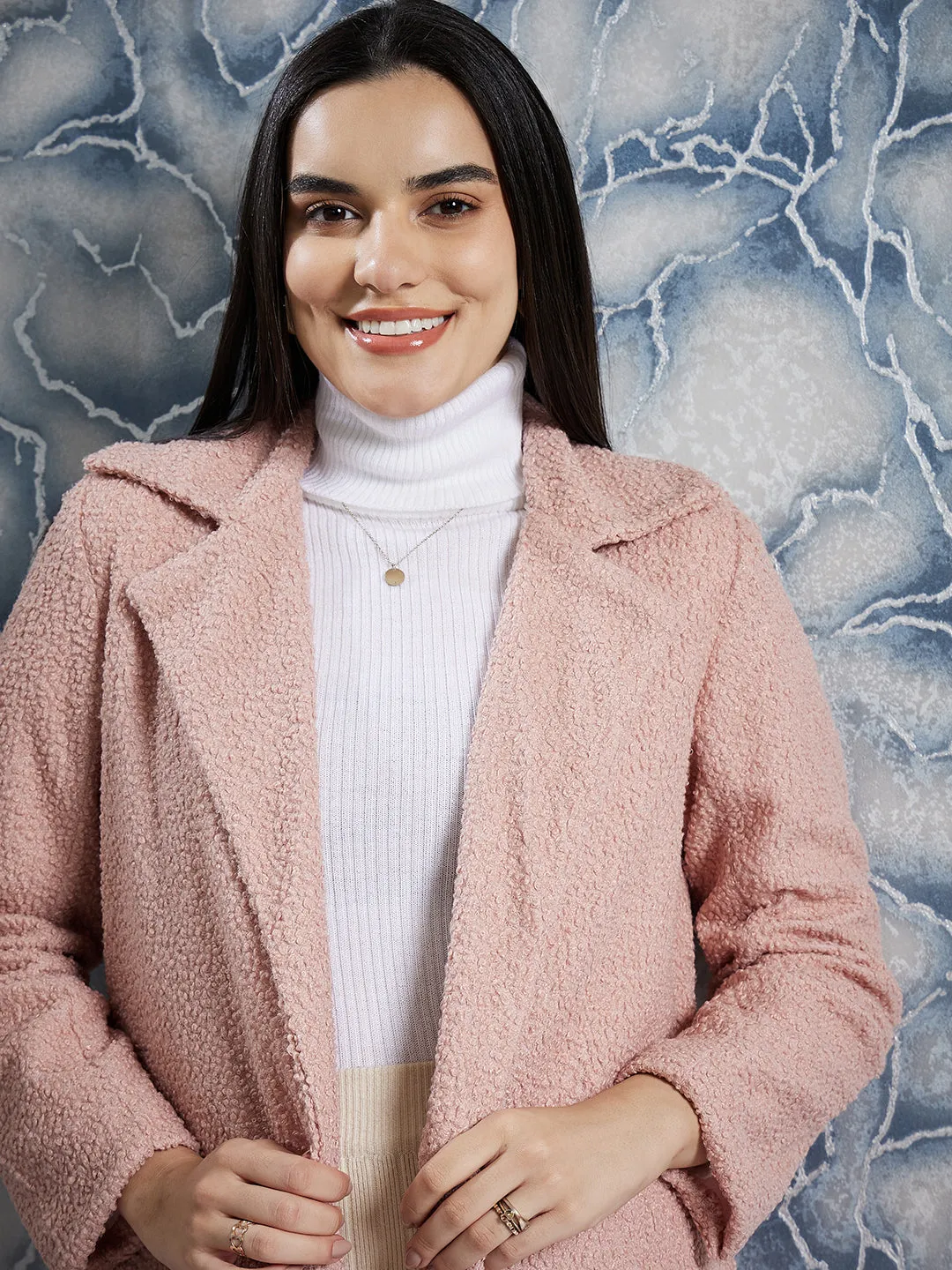Athena Textured Woollen Overcoat